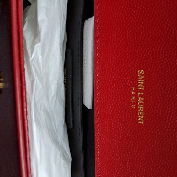 YSL Cassandre Lipstick Red Clutch - Picture 8 of 8